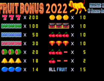 FRUIT BONUS 2022 AMCOE